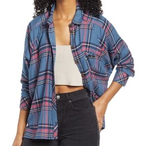 BDG Urban Outfitters Womens Brendan Flannel Buttondown Shirt Plaid Small
